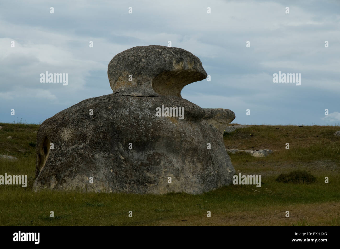 Die Elephant Rocks des New Zealand Waitaki Valley sind Kalksteine, die in den letzten Millionen Jahren erodiert Stockfoto
