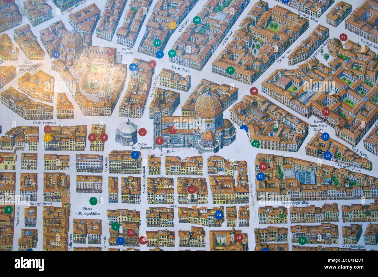 Map Of Florence Stockfotos und -bilder Kaufen - Alamy
