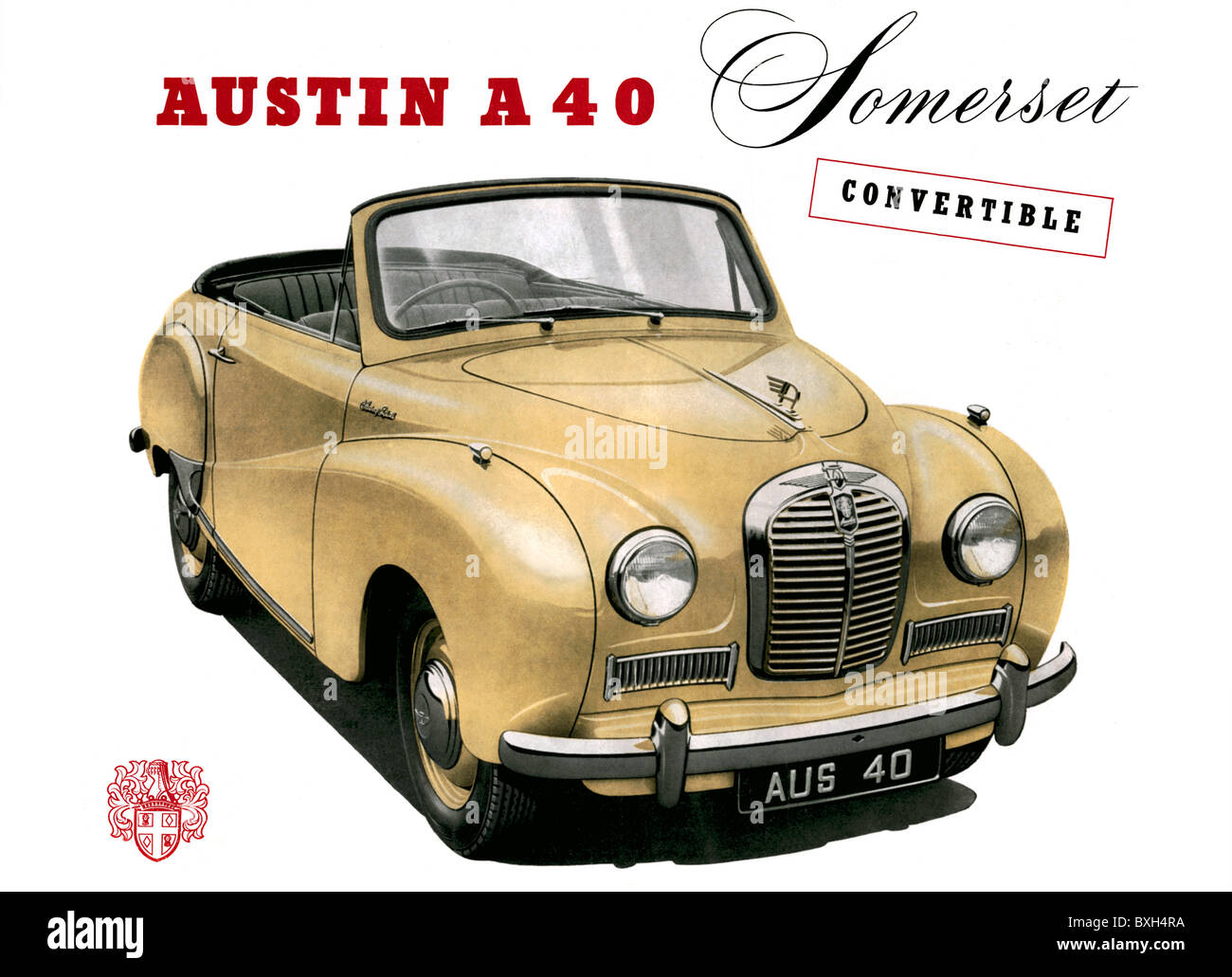 Transport / Transport, Auto, Fahrzeugvarianten, Austin A 40 Somerset Cabrio, hergestellt von der Austin Motor Company Ltd., Großbritannien, 1953, Zusatzrechte-Abfergungen-nicht verfügbar Stockfoto