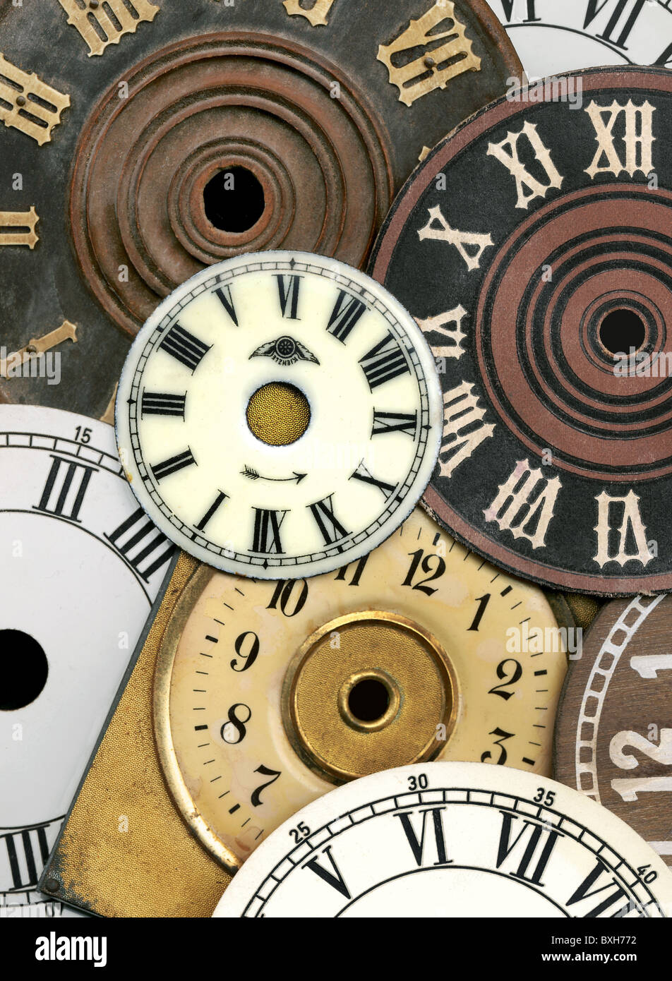 Uhren, Zifferblätter, Deutschland, um 1900 bis 1920, Zusatz-Rechteklärung-nicht lieferbar Stockfoto