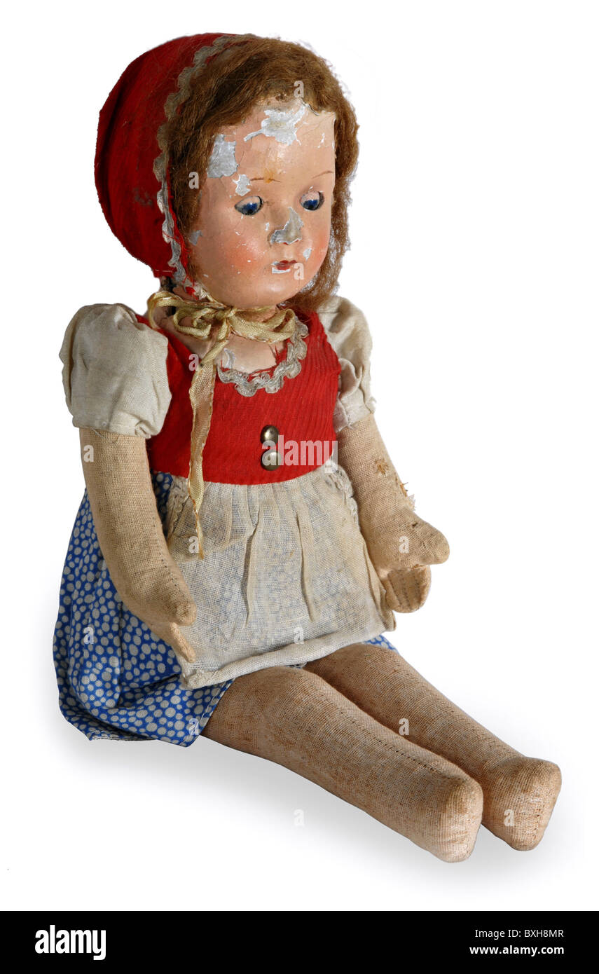 Spielzeug, Puppe, Rotkäppchen, Deutschland, um 1900, zusätzliche-Rechte-Clearenzen-nicht verfügbar Stockfoto
