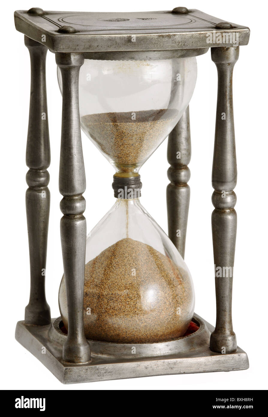 Uhr, Sandglas, Frankreich, um 1900, zusätzliche-Rechte-Clearenzen-nicht verfügbar Stockfoto