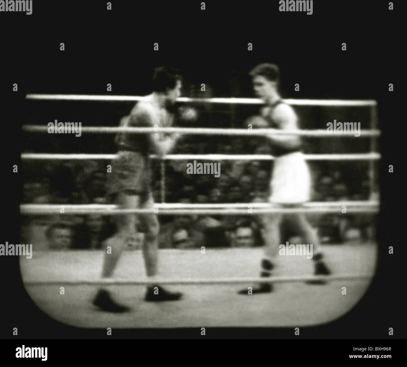 Sport, Boxen, erster Boxsportcast im deutschen Fernsehen, Deutschland,  1952, Zusatzrechte-Clearences-nicht verfügbar Stockfotografie - Alamy