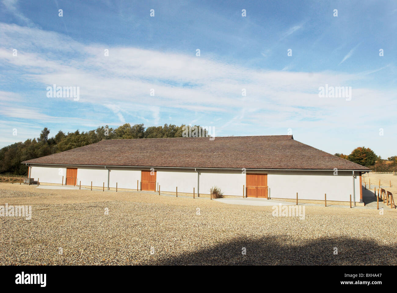 "Sworders" Auktionshaus Stansted Mountfitchet Essex. Es ist die größte Strohballen Gebäude im Vereinigten Königreich. Stockfoto