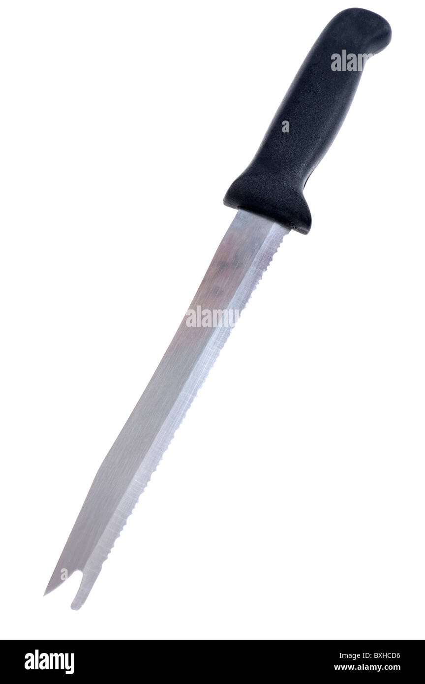 Objekt auf weiß - Küchenmesser hautnah Stockfoto