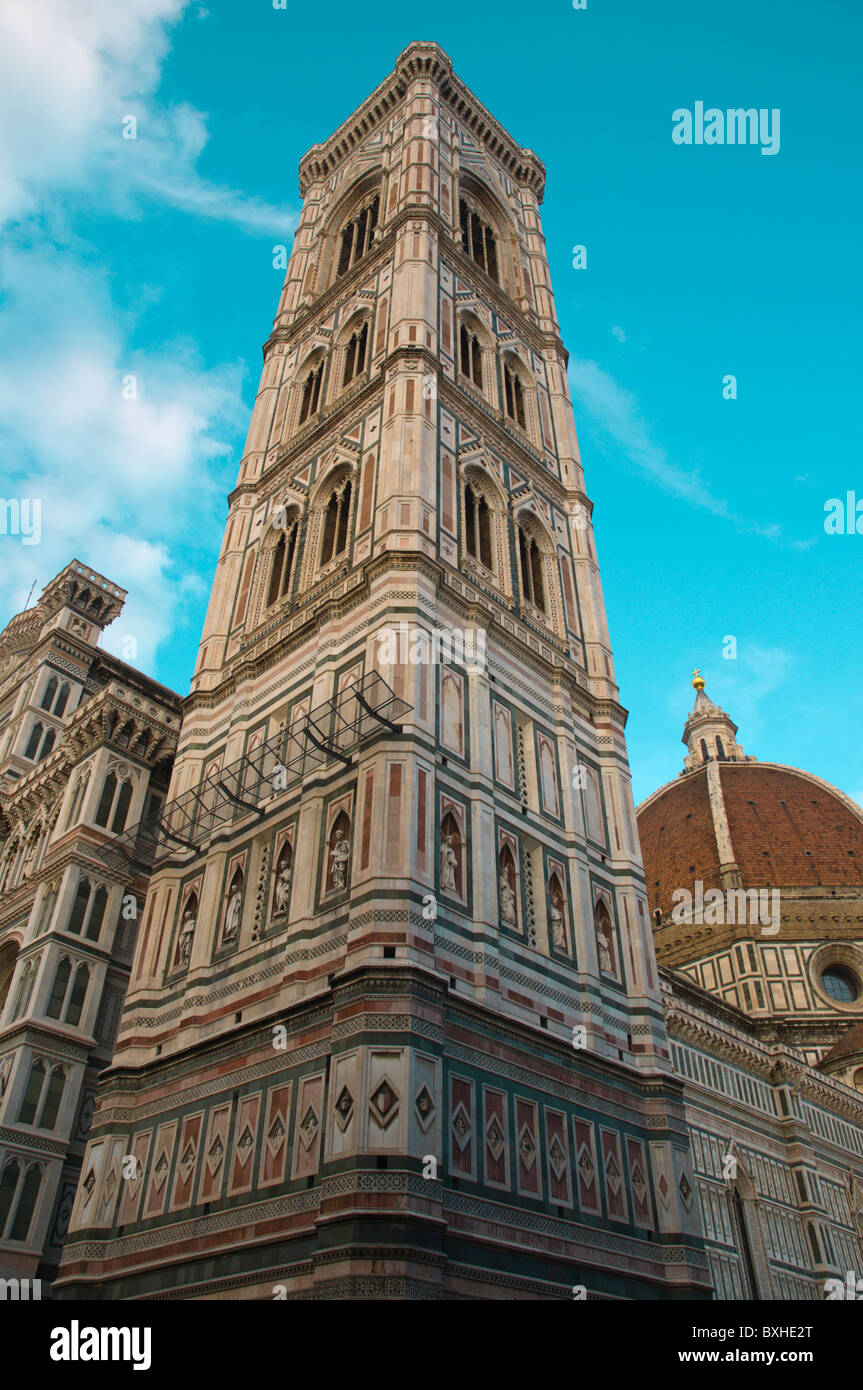 Campanile di Giotto Glockenturm der Duomo Kathedrale Florenz (Firenze) Tuscany Italien Mitteleuropa Stockfoto