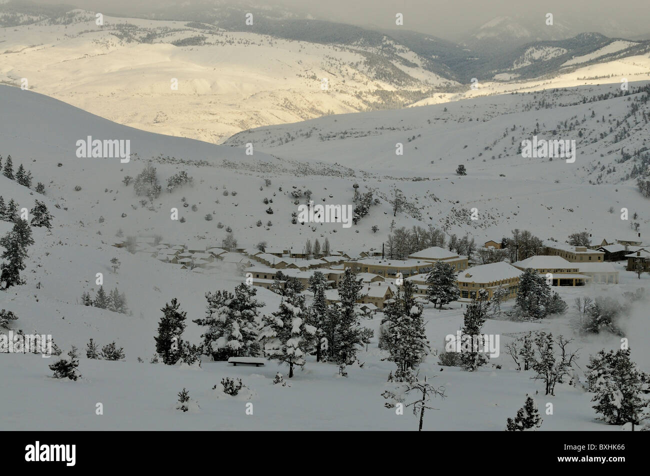 Mammut-Stadt im Winter Stockfoto