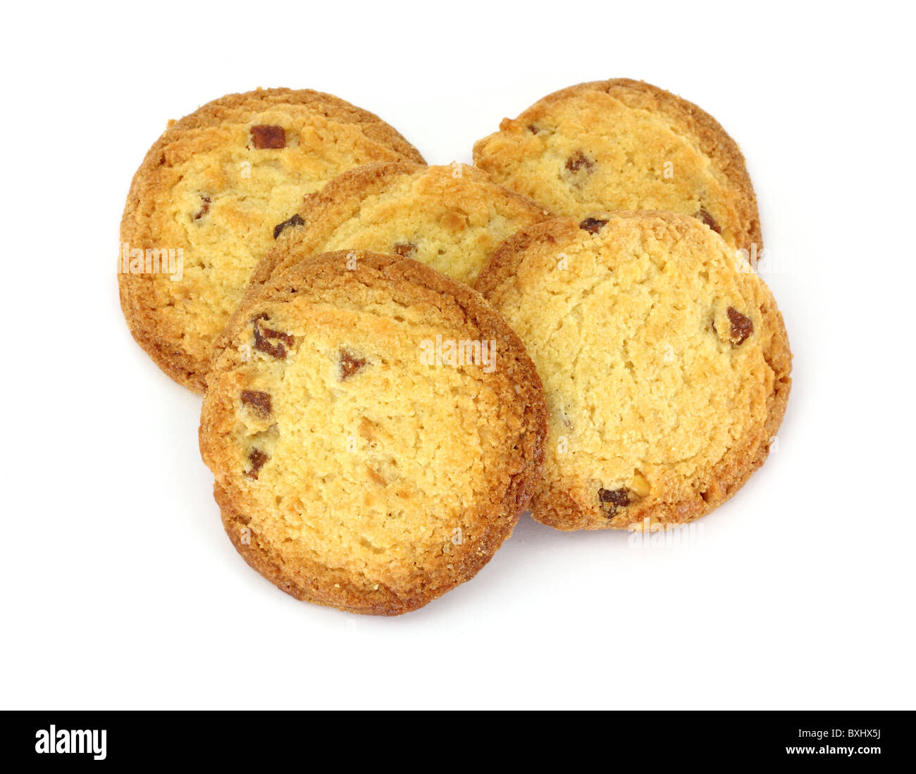 Fünf Zitronen Mandel-cookies Stockfoto