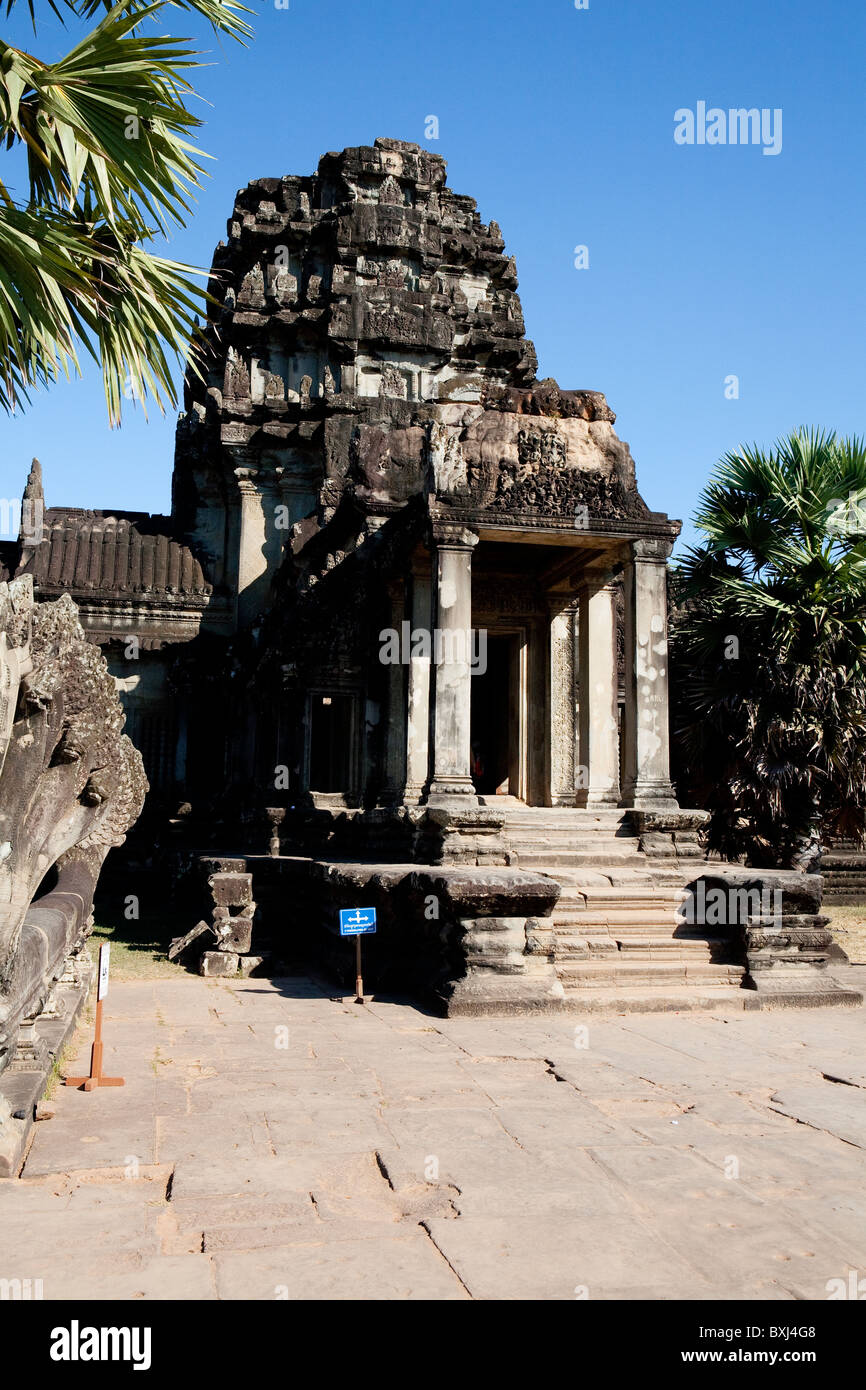 West Gate von Angkor Wat Tempel Stockfoto