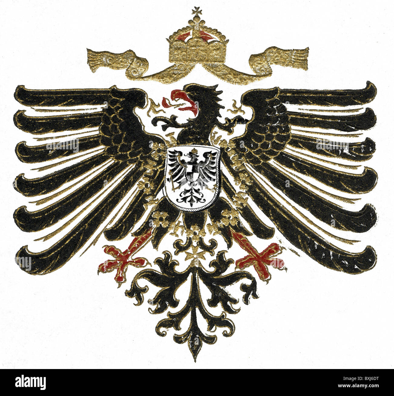 Heraldik, Wappen, Reichswappen, Deutsches Reich, um 1916, Zusatz-Rechte-Clearenzen-nicht vorhanden Stockfoto