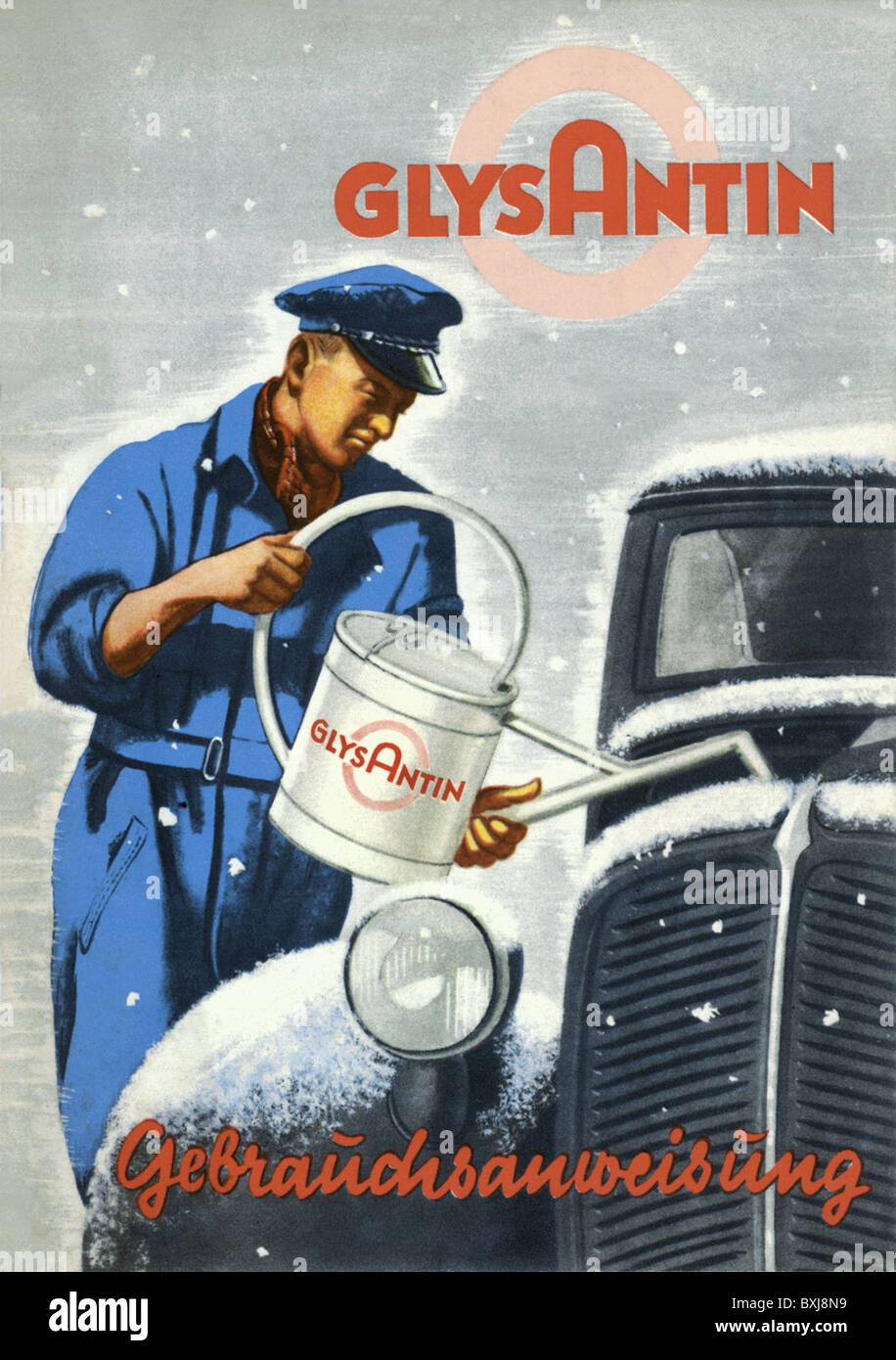 Werbung, Auto, Glysantin, Frostschutzmittel, Deutschland, 1938,  Zusatz-Rechte-Clearenzen-nicht verfügbar Stockfotografie - Alamy