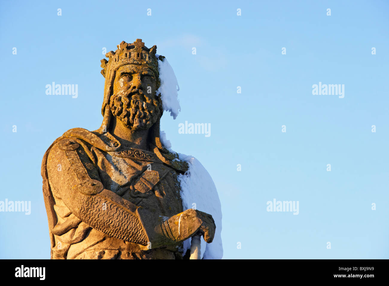 Statue von Robert the Bruce, König der Schotten, auf Stirling Castle Esplanade, Schottland. Stockfoto