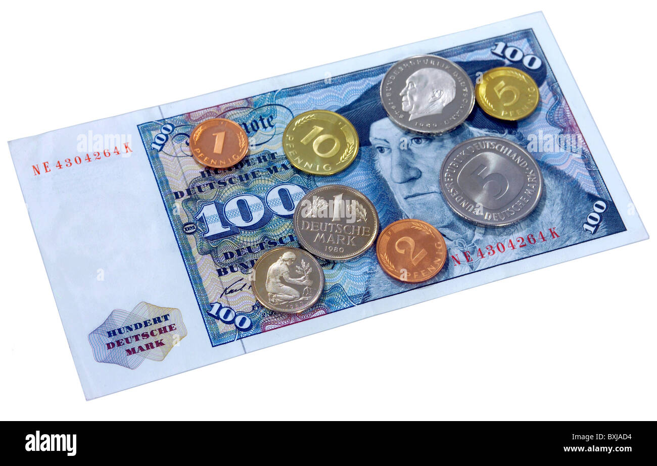 Geld / Finanzen, Banknoten, Deutschland, 100 Mark, geprägt: 1950 - 2001, Prägejahr: 1980, historisch, historisch, Banknote, Banknote, Banknoten, BRD, D-Mark, DM, Euro, Cent, Münze, Hardcash, Bargeld, Detail, Hundert, Geldbeutel, Kleingeld, Kleingeld, Kleingeld, Kleingeld, Klumpen, Art, Legierung, Numismatik, 1980er, 20. Jahrhundert, Menschen, Zusatzrechte-Clearenzen-nicht vorhanden Stockfoto