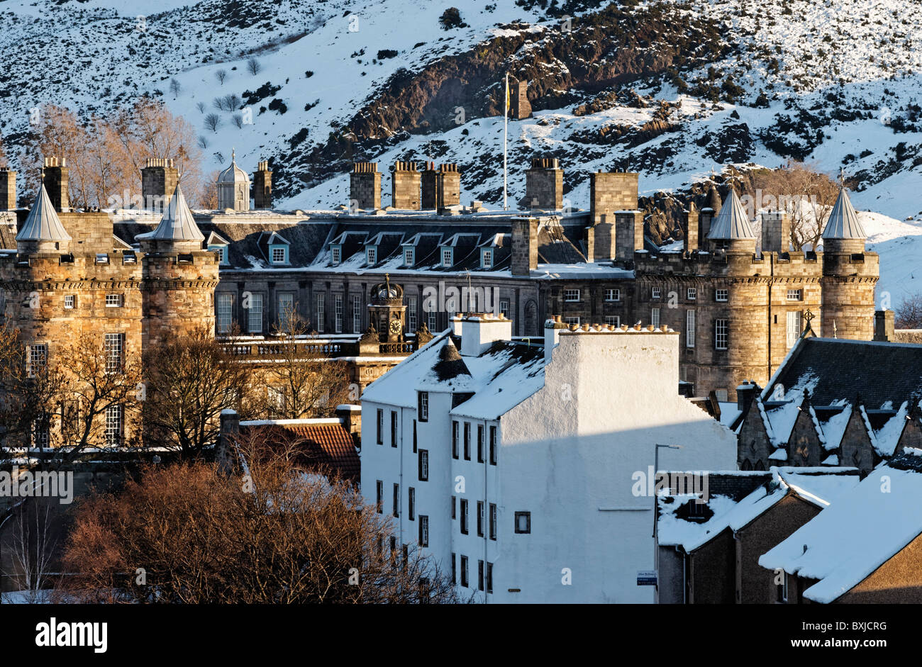 Ansicht der Holyrood Palace, Edinburgh, Schottland, Großbritannien. Stockfoto