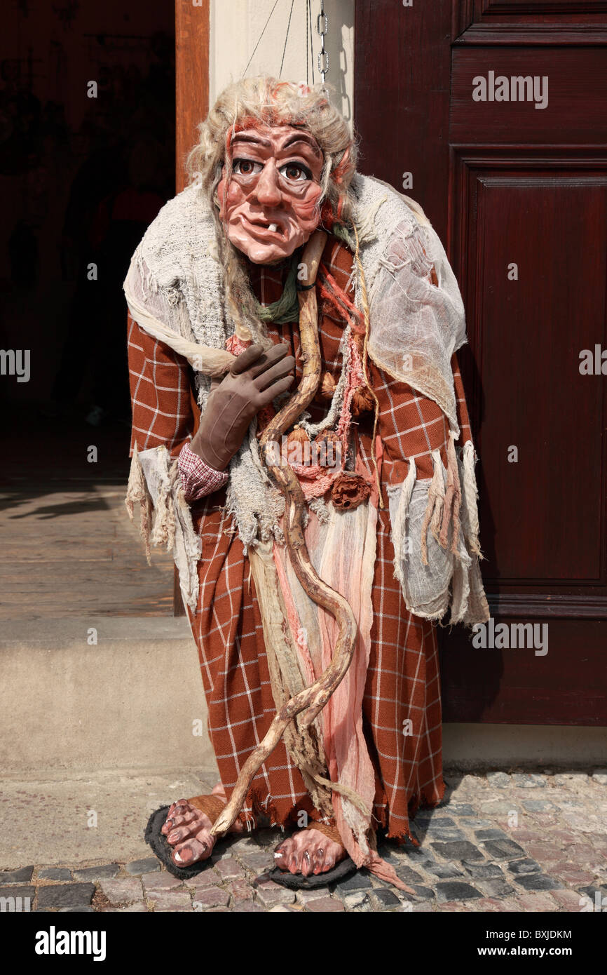 Nahaufnahme von einem traditionellen Marionette Marionette, Prag, Tschechische Republik Stockfoto