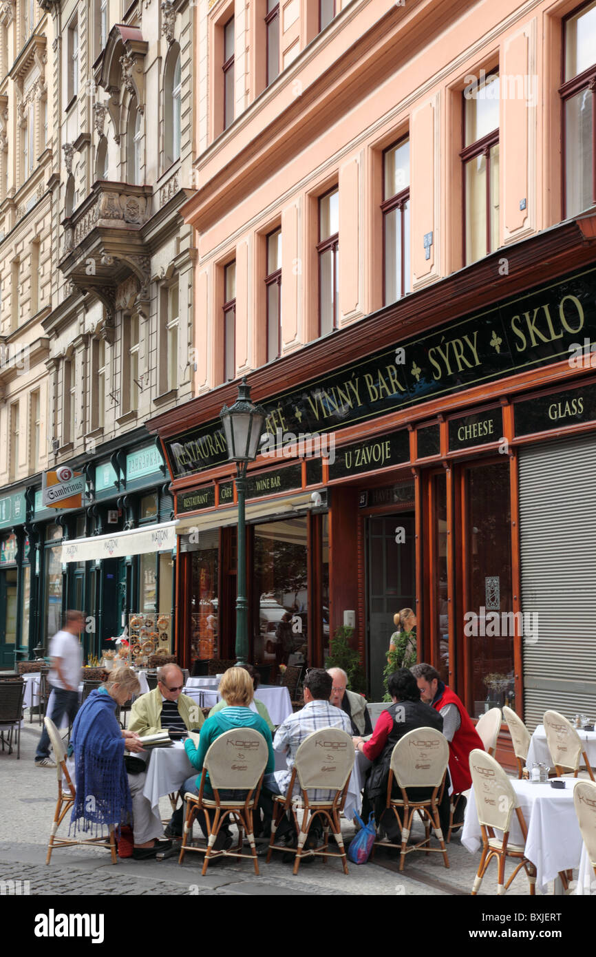 Cafe, Old Town, Prag, Tschechische Republik Stockfoto