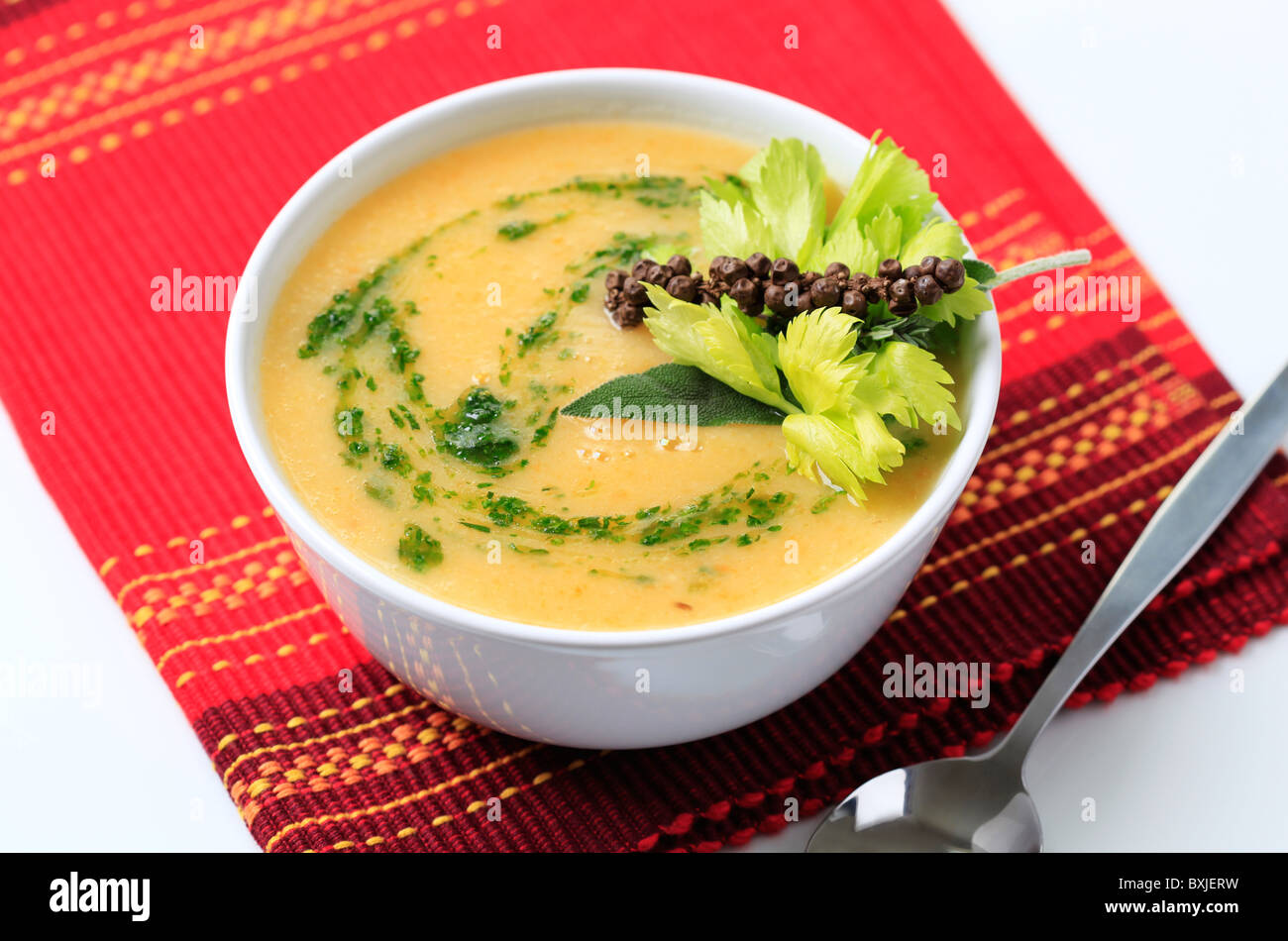 Gemüse Creme Suppe Stockfoto