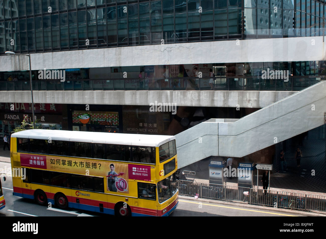 Bus, Central, Hong Kong Insel, China Stockfoto