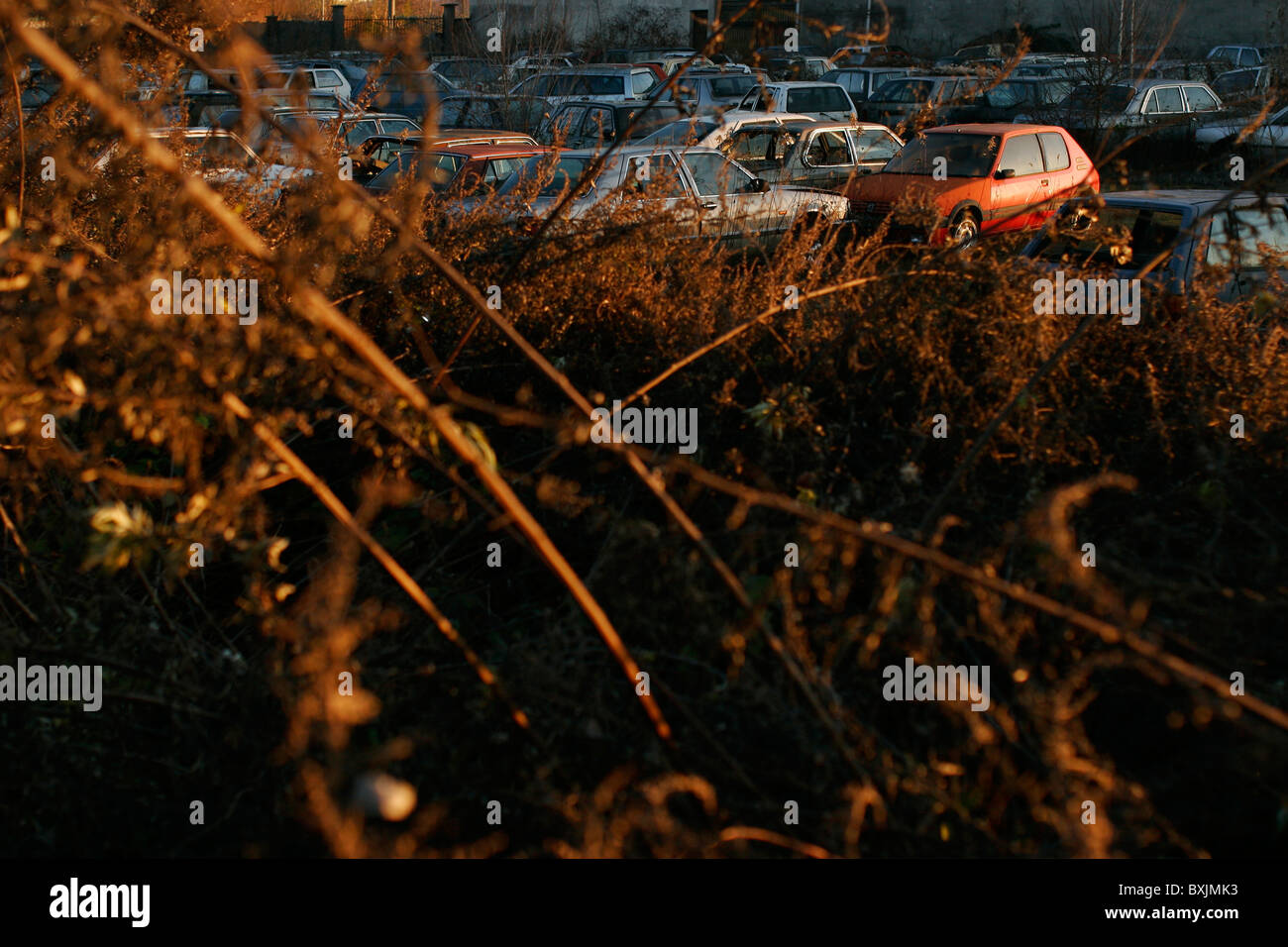 Schrottplatz in Italien (Turin) Stockfoto