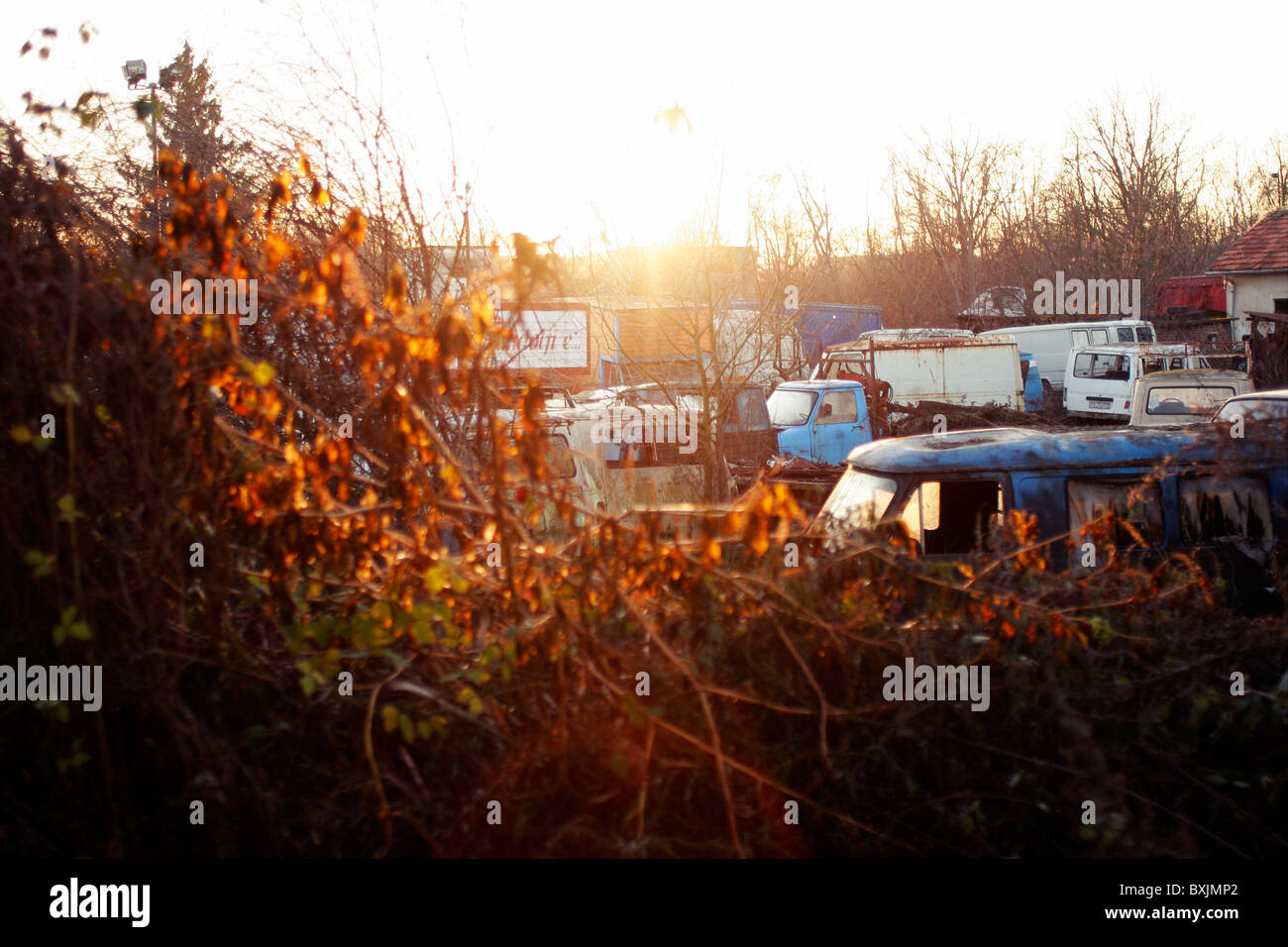 Schrottplatz in Italien (Turin) Stockfoto