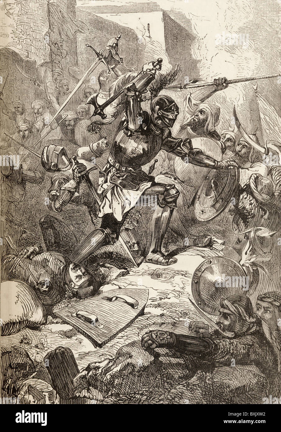 Die Repulse der Türken bei der Belagerung von Wien im Jahre 1529. Stockfoto