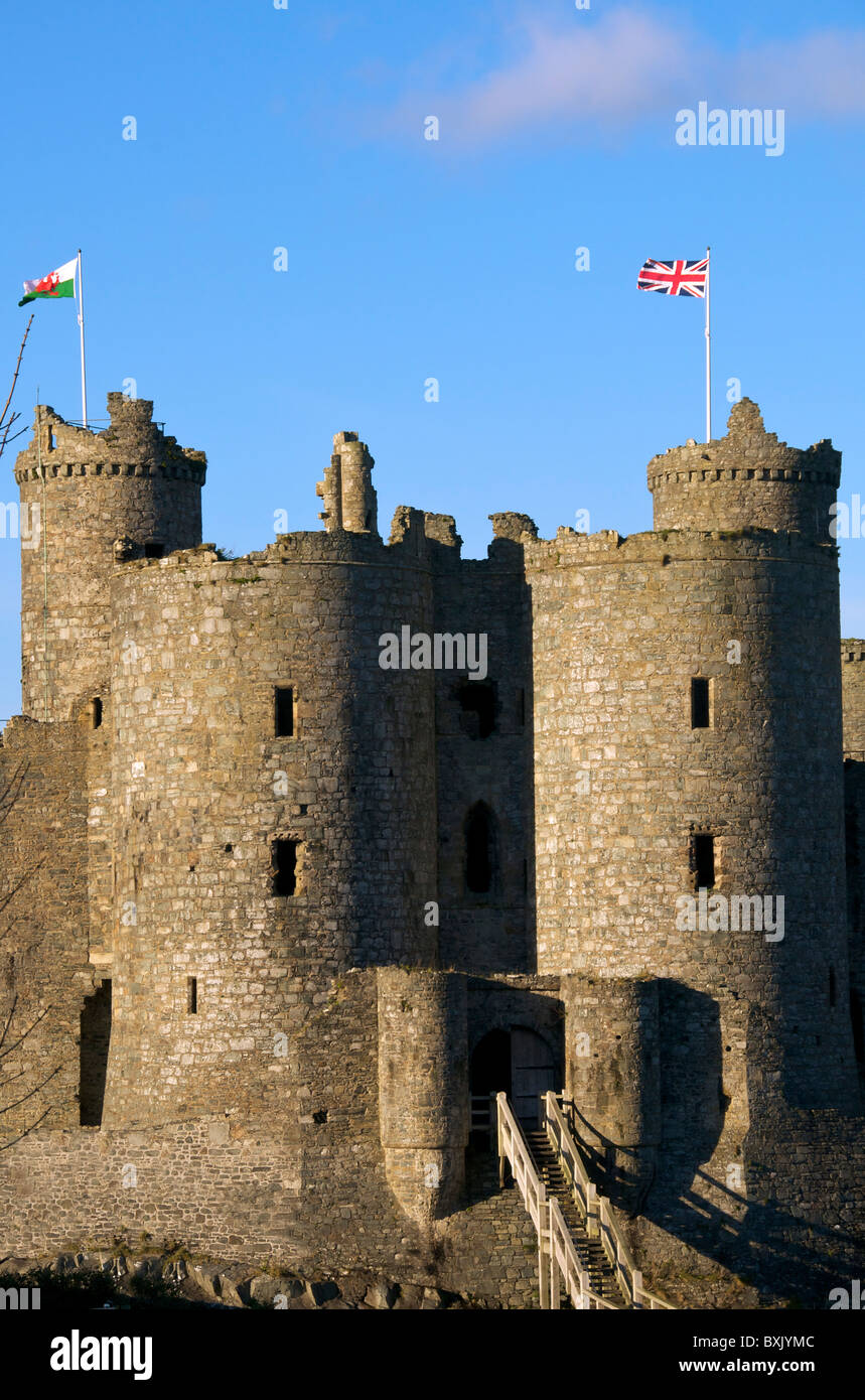 Harlech Castle Gwynedd, Merionethshire, Nord Wales UK Stockfoto