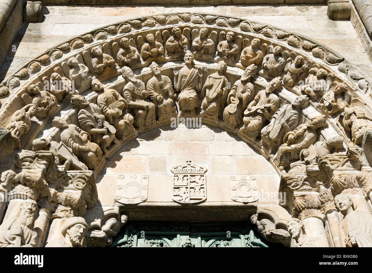 Die gotische Kirche von San Martino Noia, Galicien, Spanien Stockfoto