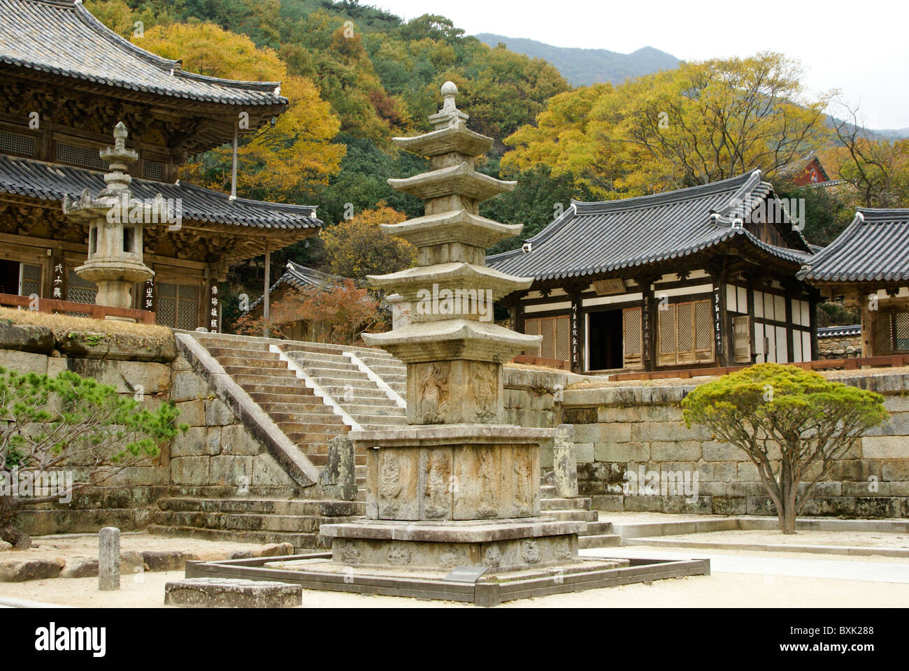 Hwaeomsa-buddhistische Tempel, Südkorea Stockfoto
