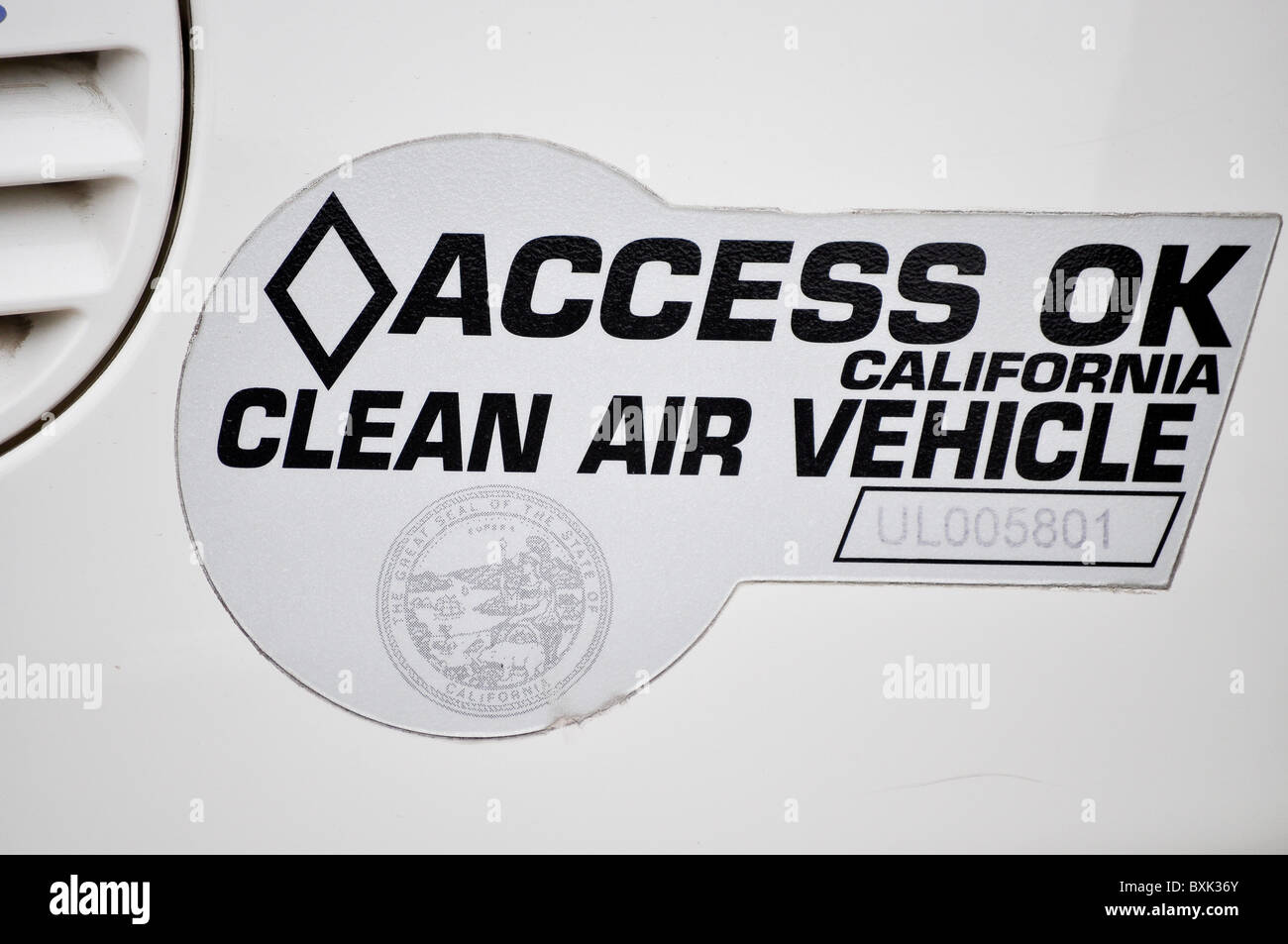 Saubere Luft-Fahrzeug-Erdgas Stockfoto