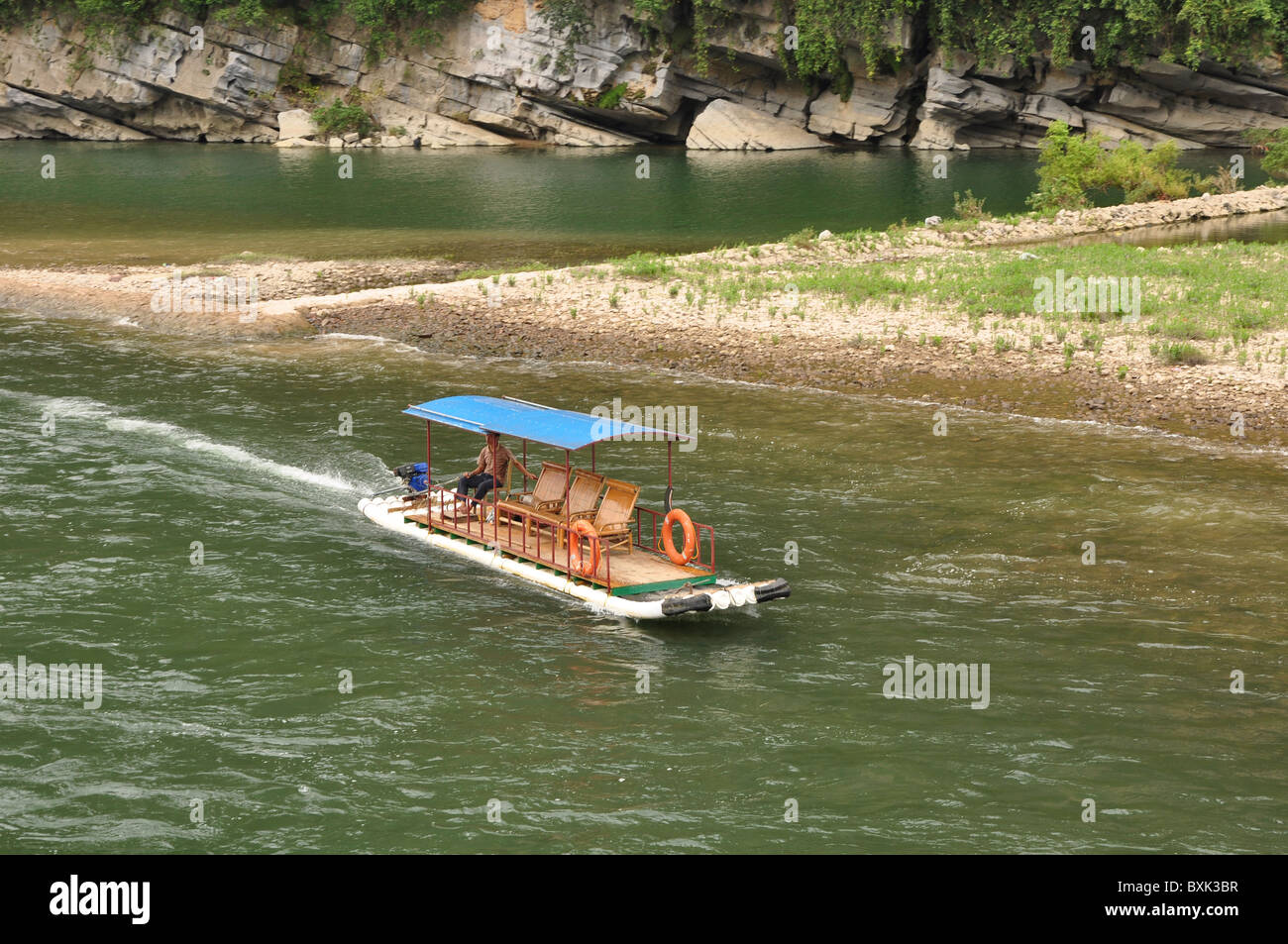 Li-Fluss, Guilin Bereich, Flussschiff, Südchina Stockfoto