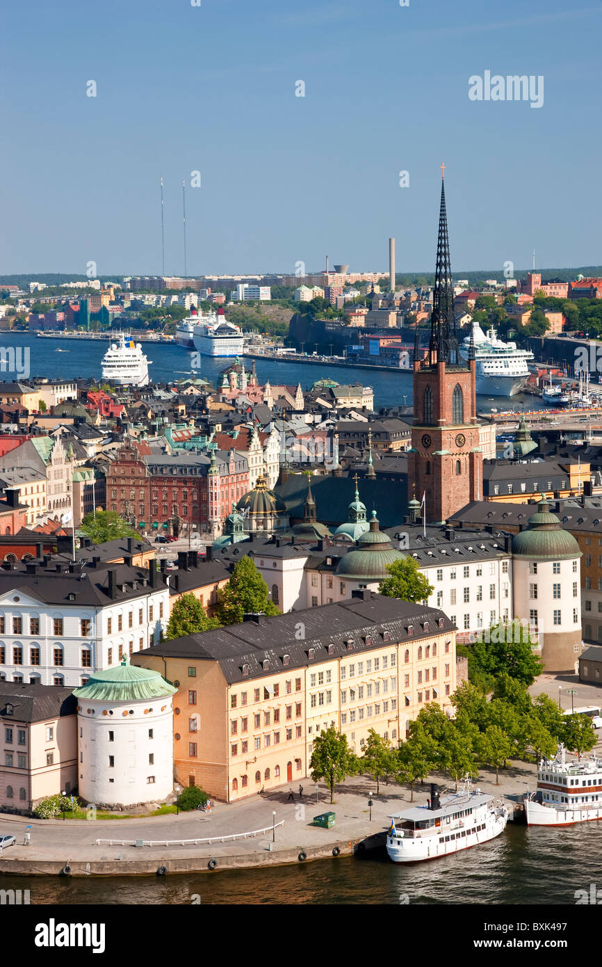 Aussicht auf Gamla Stan, Stockholm, Schweden Stockfoto