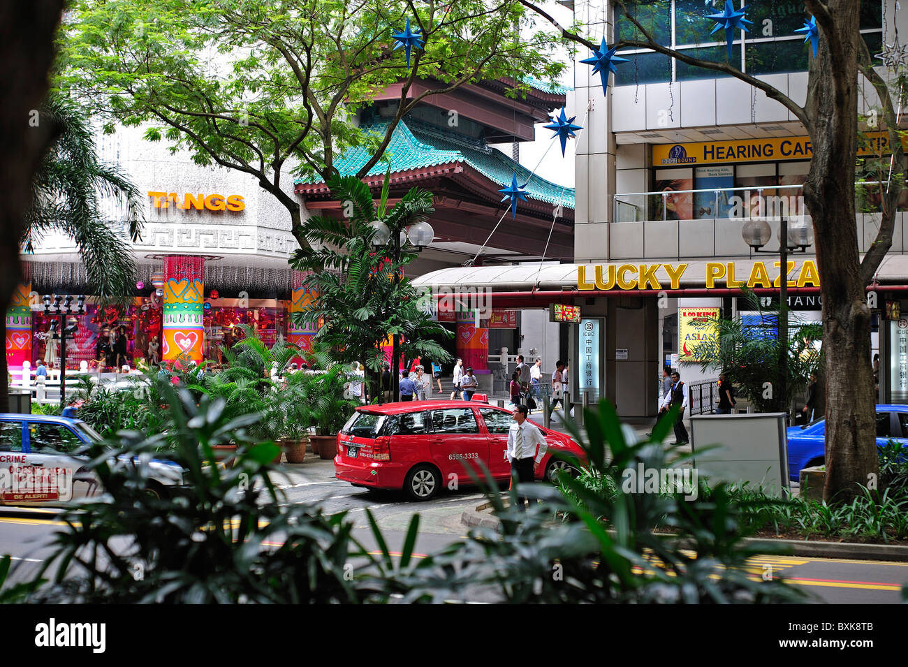 Orchard Road Singapur Tangs Lucky Plaza Stockfoto