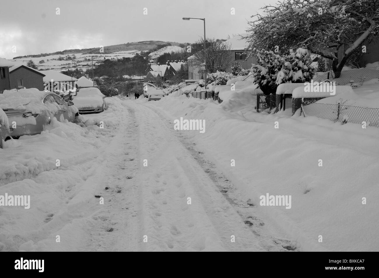 Schnee fällt über Perth Stockfoto