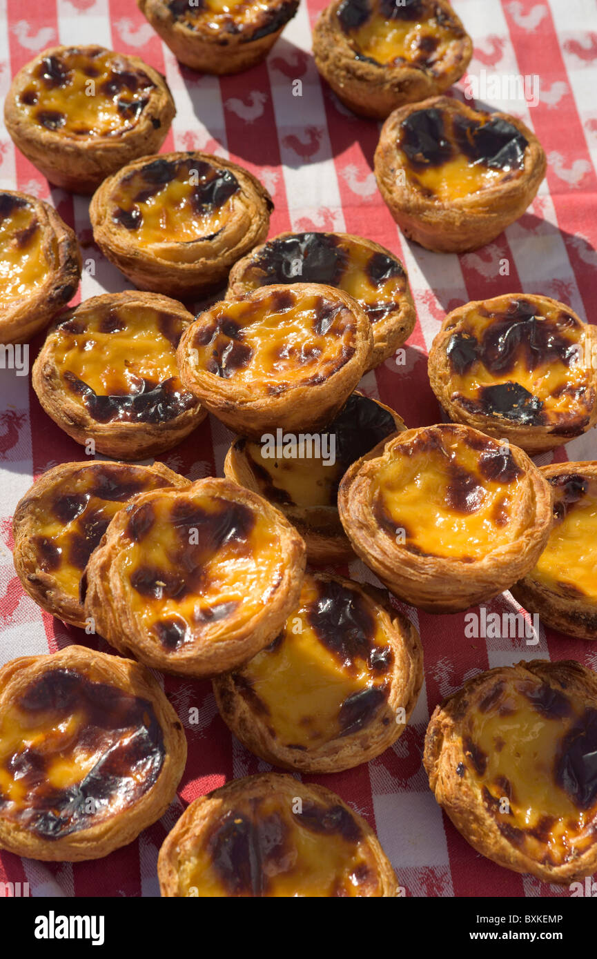 Portugal, Lissabon, Pasteis De Nata Pudding Kuchen (Pasteis De Belem) Stockfoto