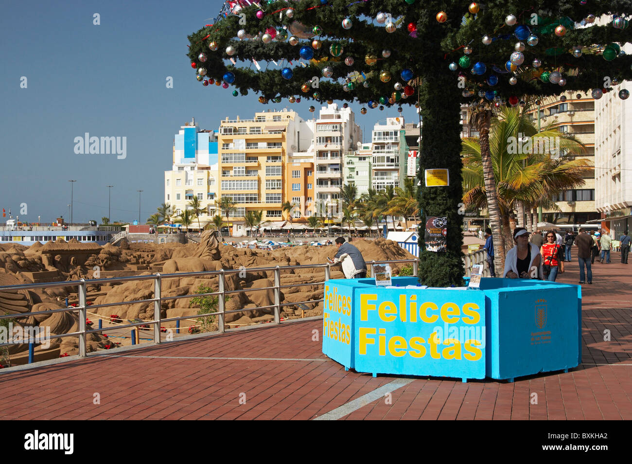 Las Canteras Strand In Las Palmas Stockfoto