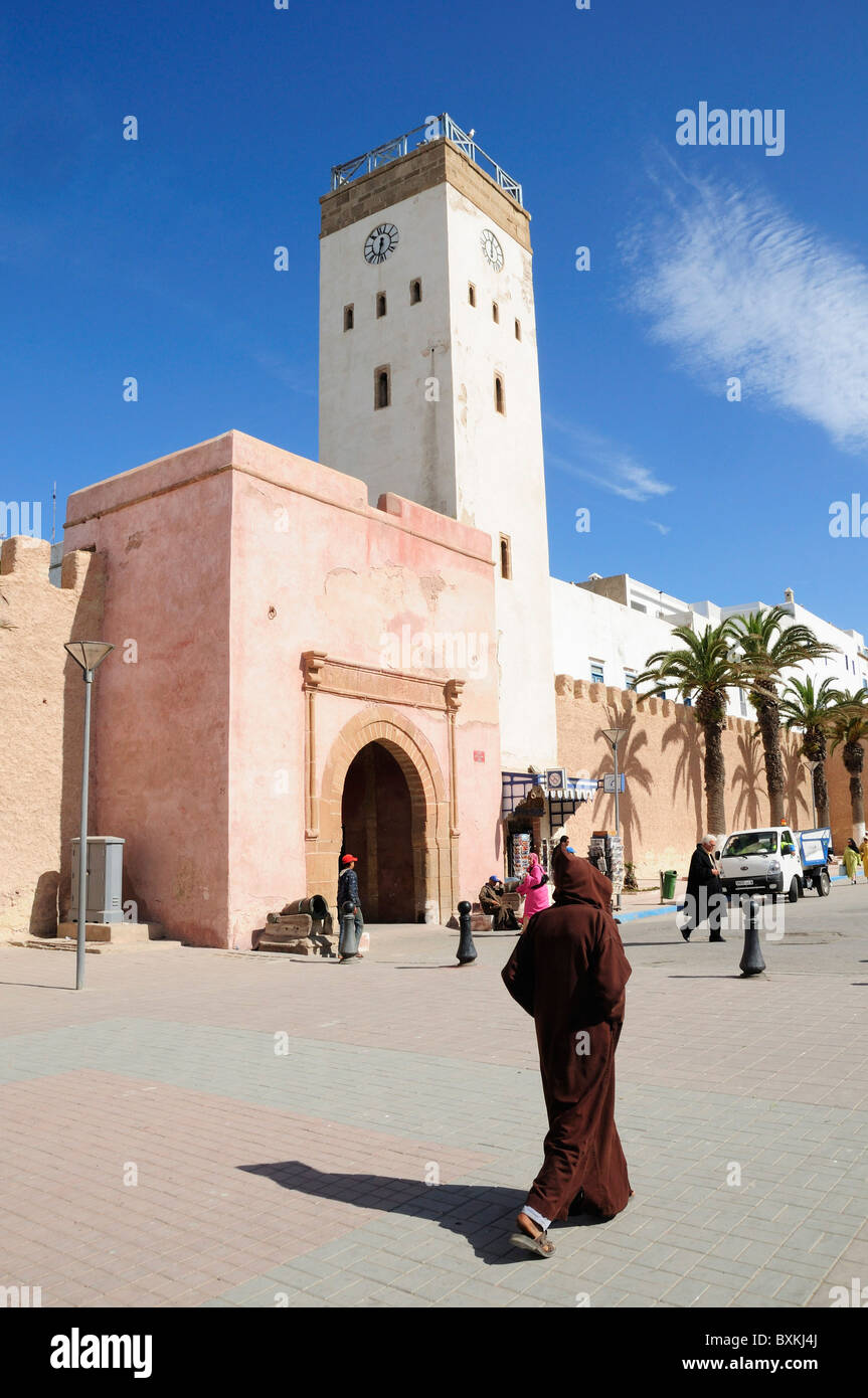 Clocktower & Tor, Ave Okba Nafia Stockfoto