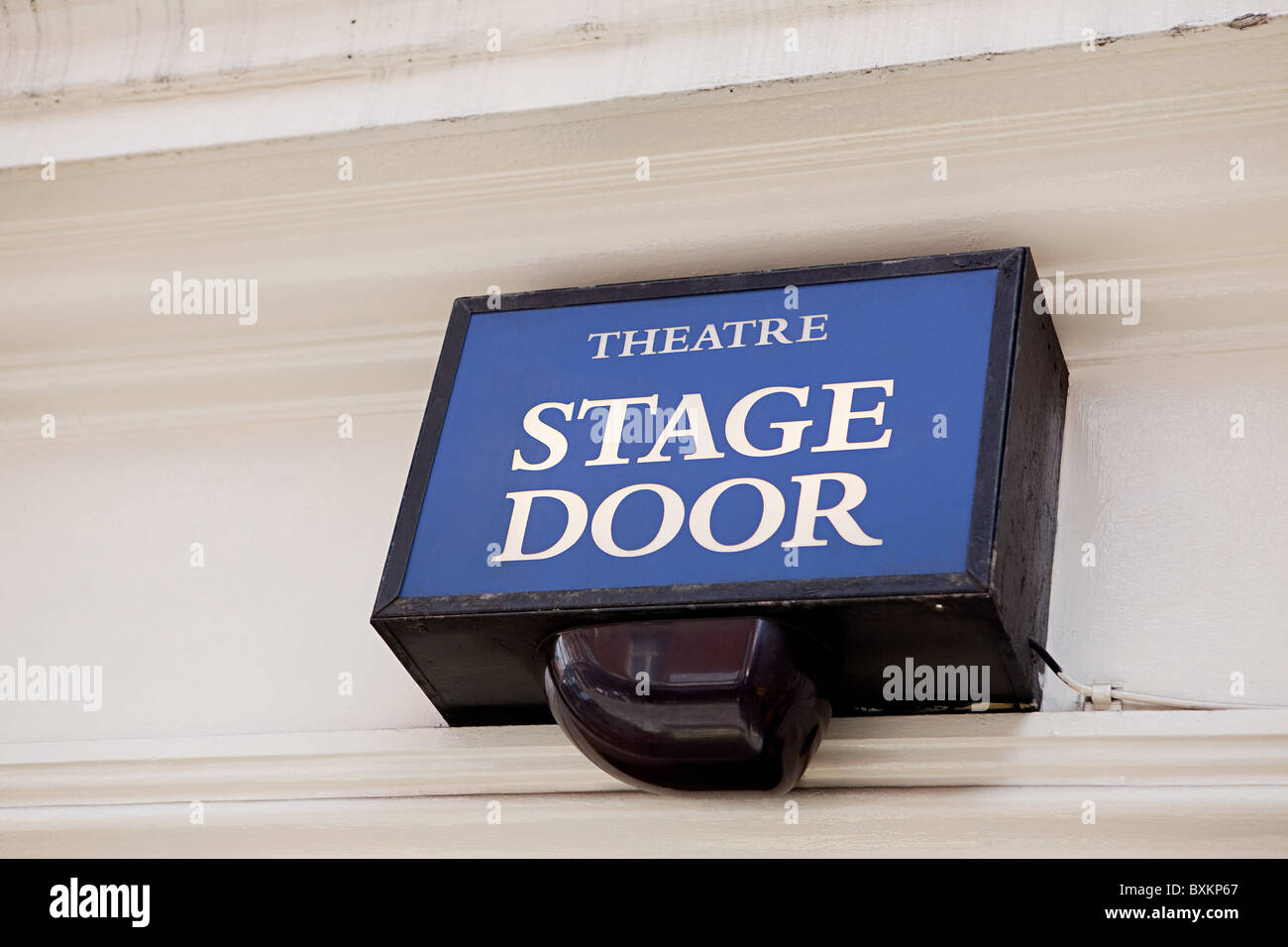 Bühneneingang des West End Theatre in London Stockfoto