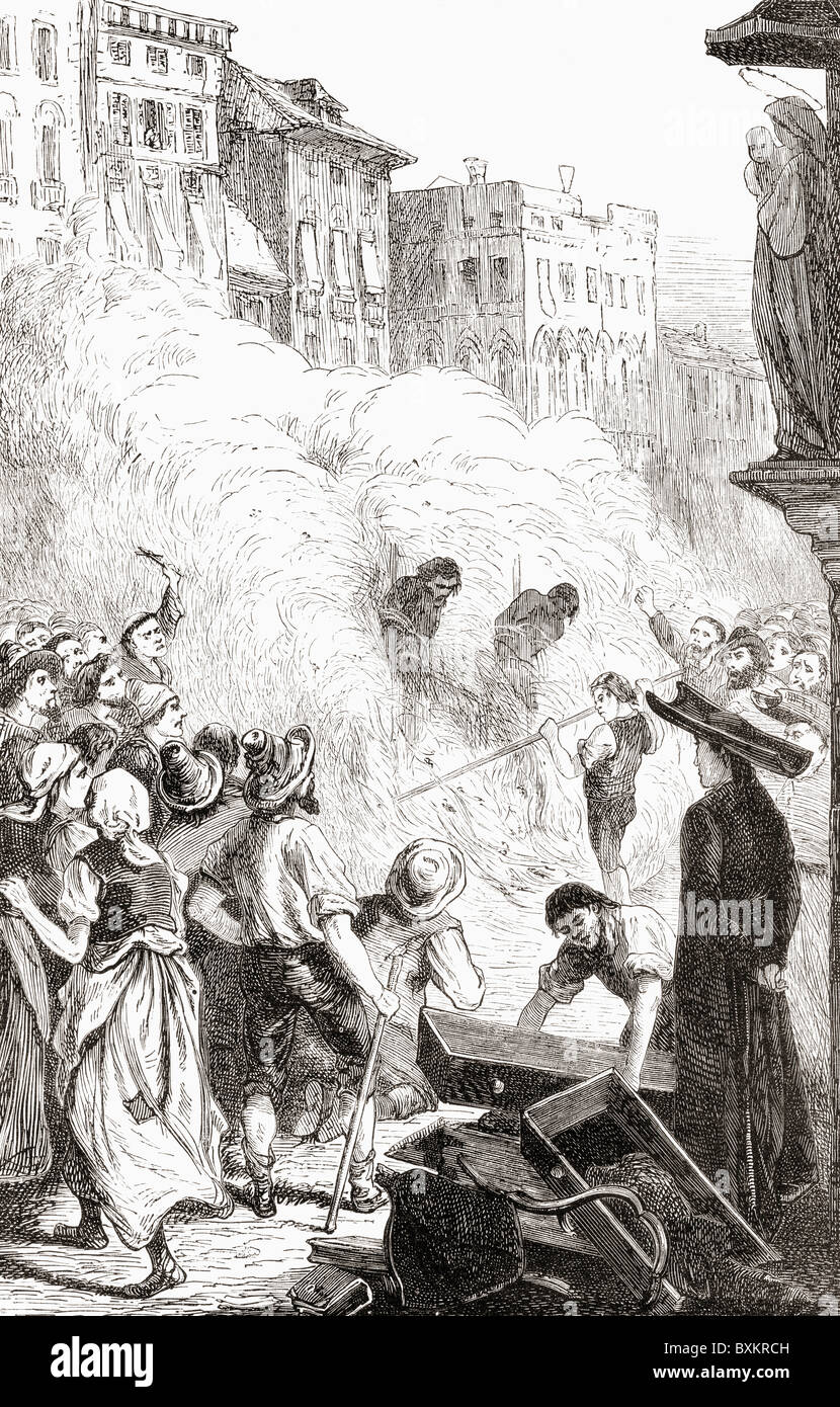 Das Massaker der Protestanten in Barletta, Italien in 1866. Stockfoto