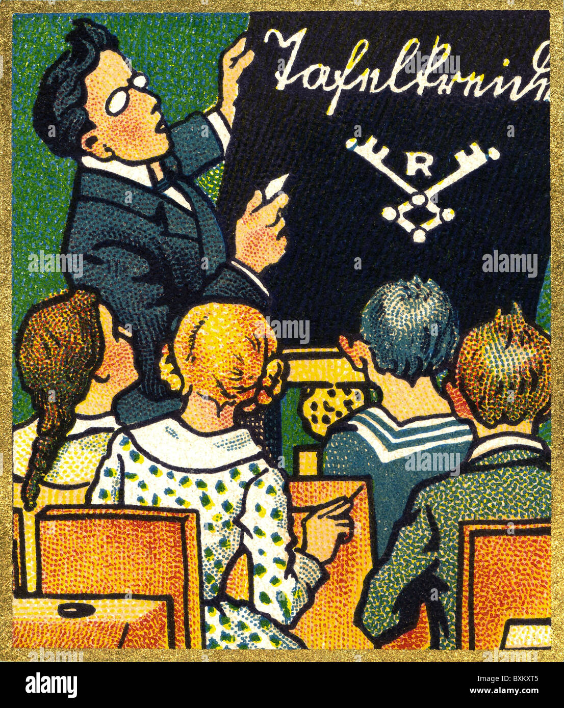 Werbung, Bildung, Lehrmittel, Werbung für Kreide, Rehbach in Regensburg, Deutschland, um 1912, Zusatzrechte-Clearences-nicht vorhanden Stockfoto