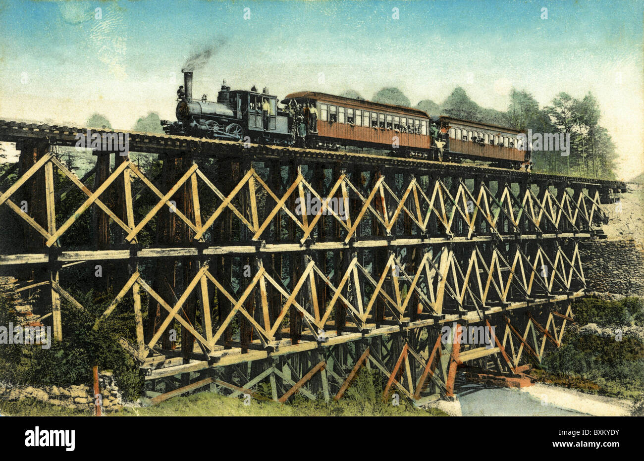 Wooden train bridge Fotos und Bildmaterial in hoher Auflösung Alamy