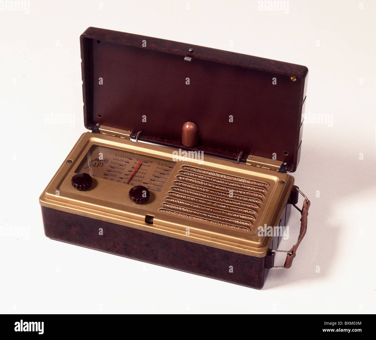 Rundfunk, Radio, Radio Metz Baby, kleinster deutscher Batterie-Superhet, Deutschland, 1950, Zusatzrechte-Clearences-nicht vorhanden Stockfoto