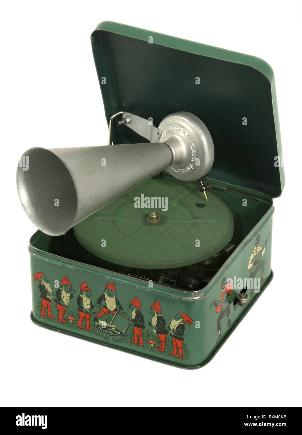Spielzeug, Spielzeug-Grammophon für Kinder, 'Pigmyphone', hergestellt von Bing, Nürnberg, Deutschland, 1927, zusätzliche-Rechte-Clearenzen-nicht verfügbar Stockfoto