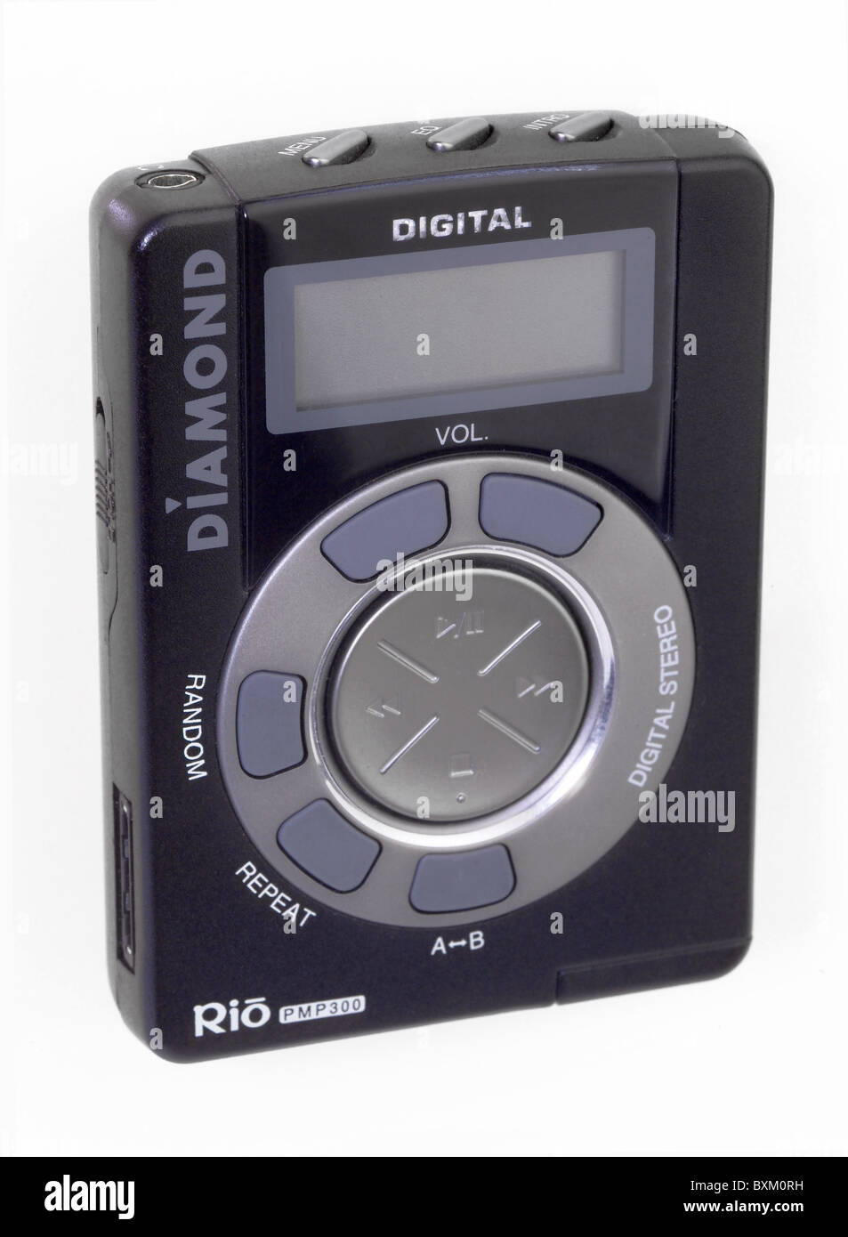 Technik, Audio, erster MP-3 Spieler der Welt, Diamond Rio Modell PMP 300, USA, 1998, 1990er, 90er, 20. Jahrhundert, historisch, Heimelektronik, Unterhaltungselektronik, Unterhaltungselektronik, Heimunterhaltung, Erfindung, Erfindungen, Ausschneiden, Ausschneiden, Ausstellung, Exponate, Klingenden Museum, Riedenburg, Ausschneiden, Ausschneiden, zusätzliche-Rechte-Clearences-nicht vorhanden Stockfoto