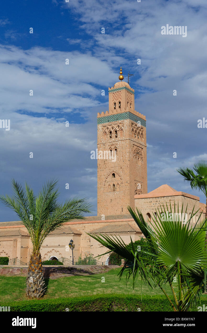 Moschee La Koutoubia in Marrakesch Stockfoto