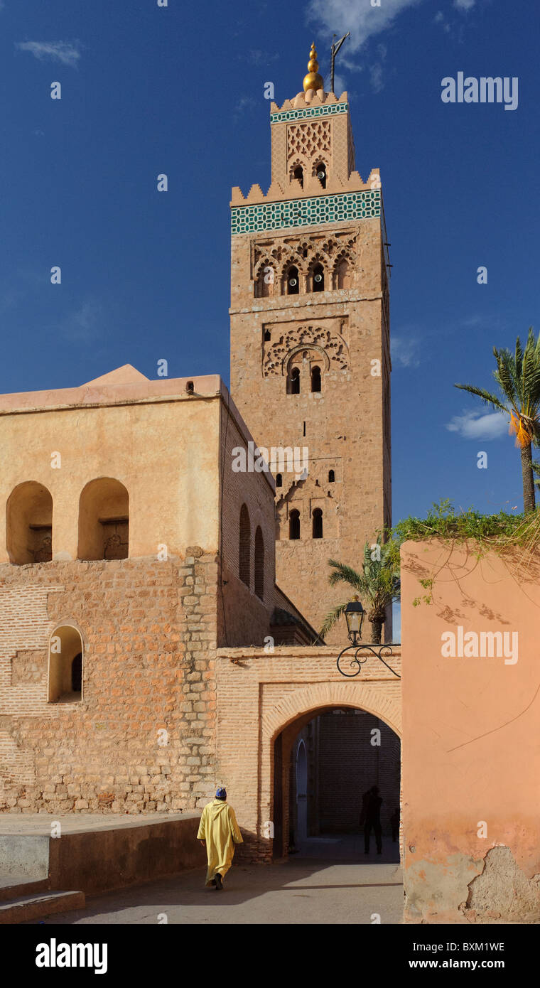 Moschee La Koutoubia in Marrakesch Stockfoto