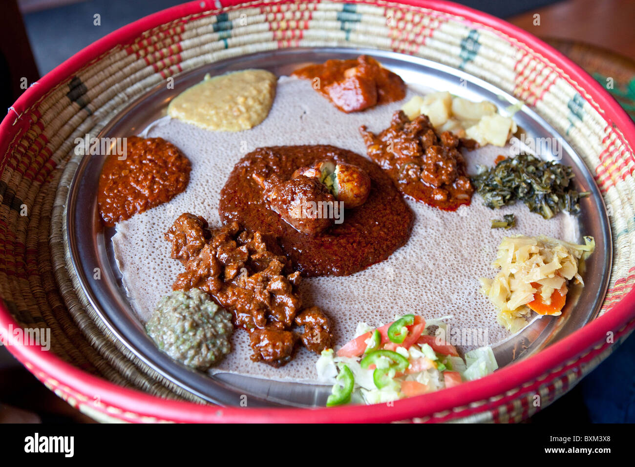 Etete, äthiopische Restaurant in Washington, D.C. Stockfoto