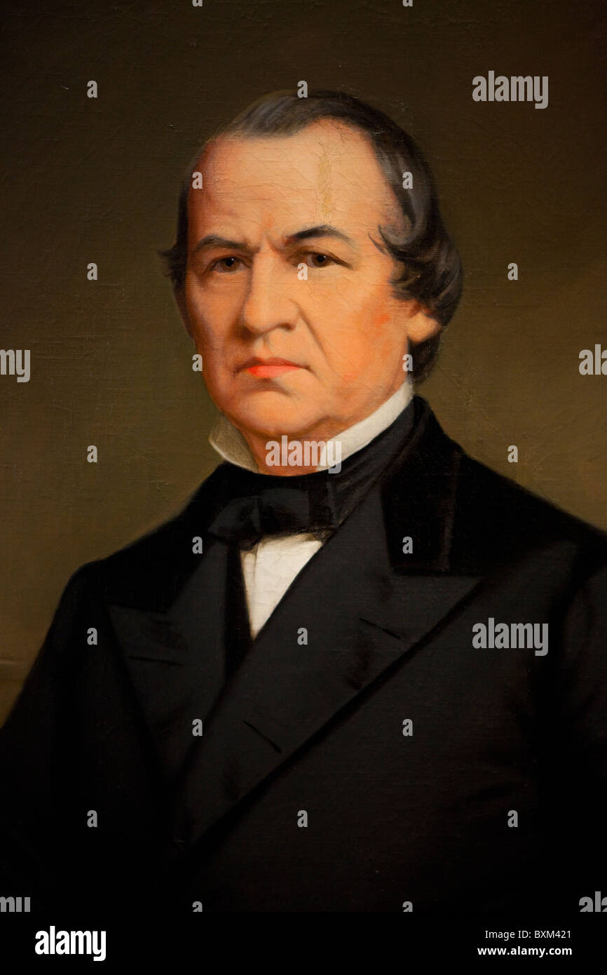 Gemälde von Präsident Andrew Johnson von Washington B. Cooper Stockfoto