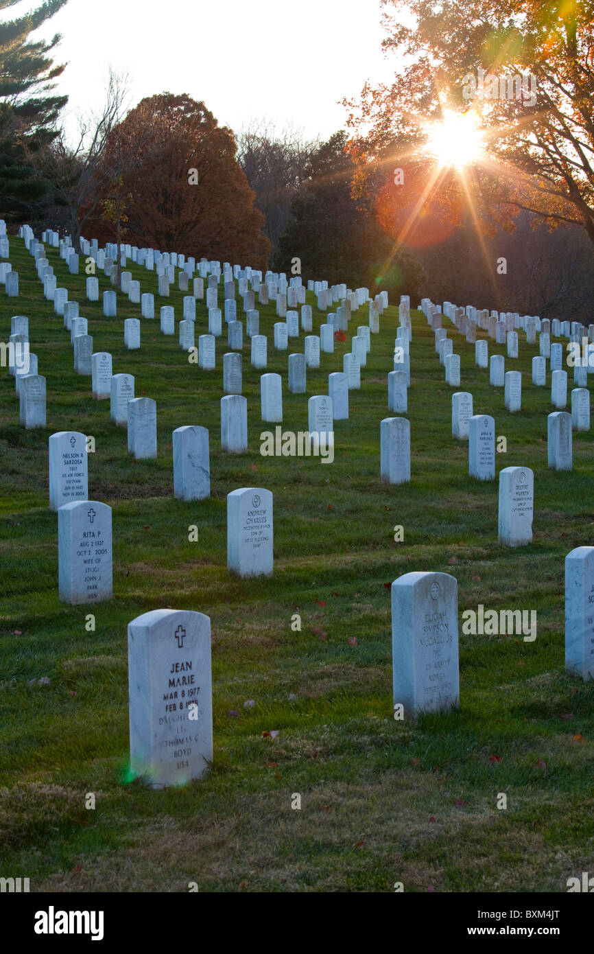 Arlington Nationalfriedhof Arlington, VA Stockfoto