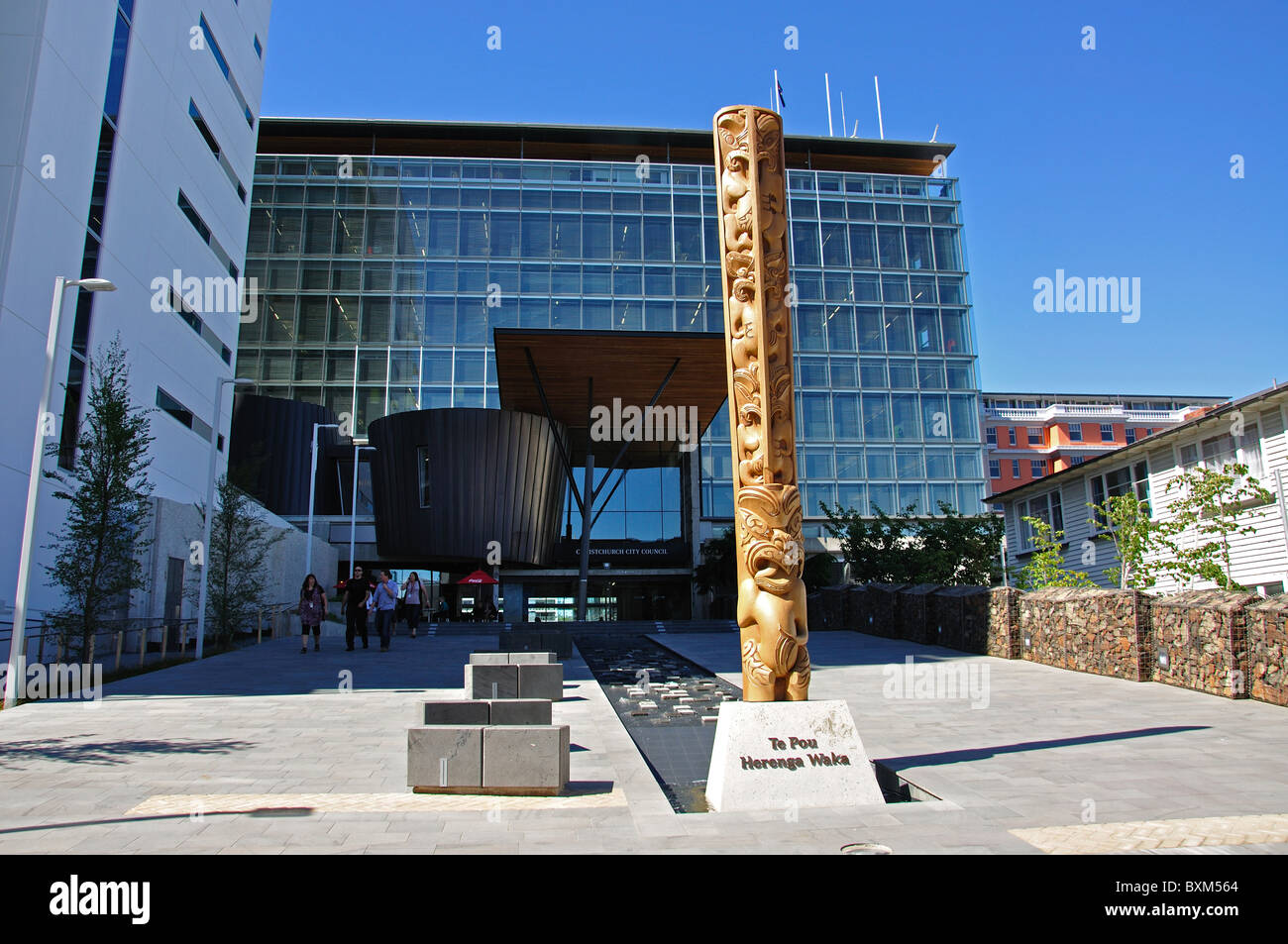 Gebäude in Christchurch City Council von Worcester Street, Christchurch, Canterbury, Südinsel, Neuseeland Stockfoto