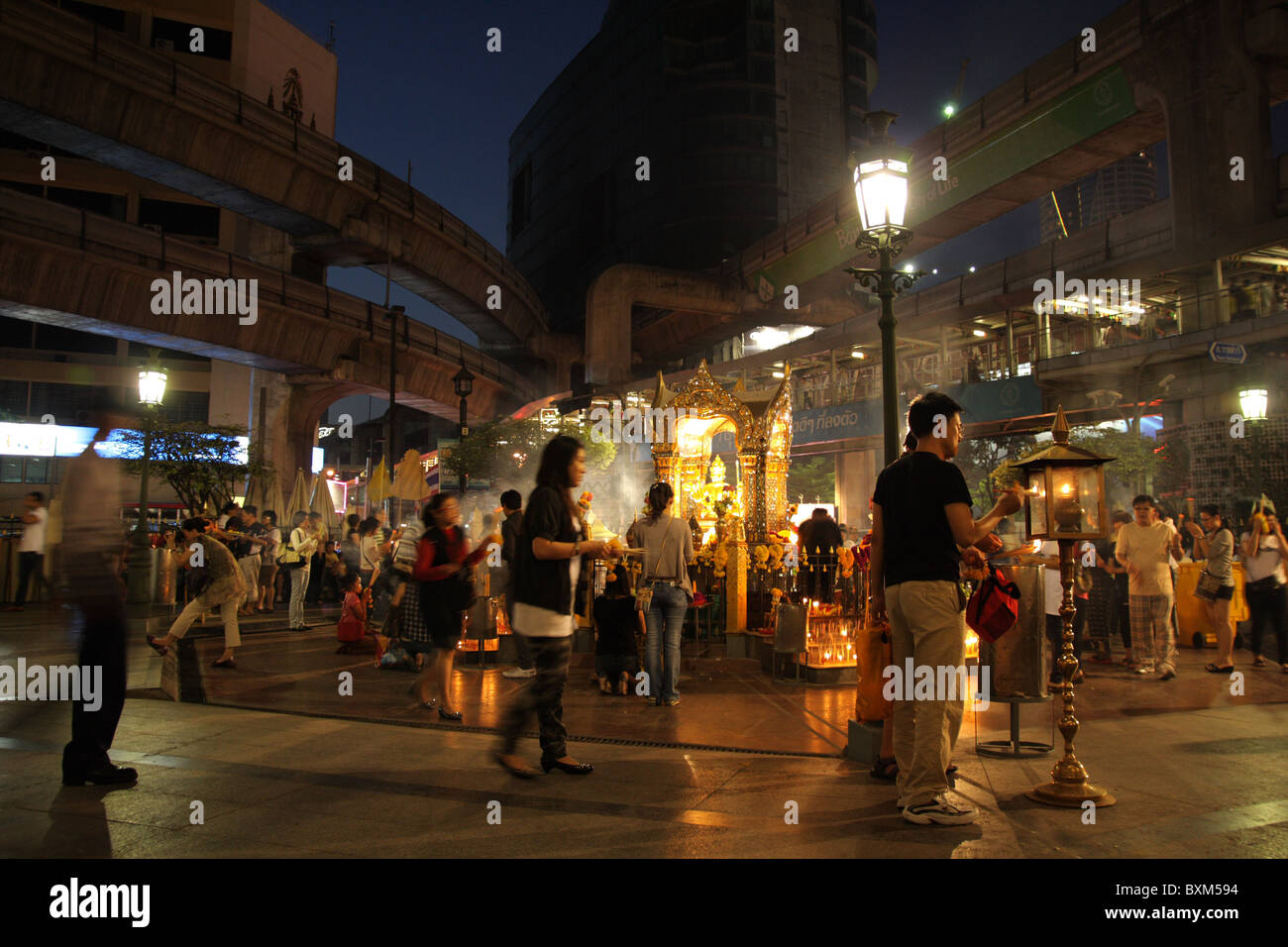 Erawan Hindu Schrein in Bangkok, Thailand Stockfoto